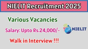 NIELIT Recruitment 2025 – Walk in for 12 Senior Faculty, Resource Person and More Posts