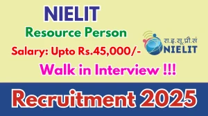 NIELIT Resource Person Recruitment 2025 – Walk in