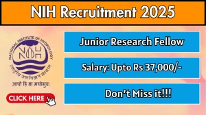 NIH Junior Research Fellow Recruitment 2025 – Walk in for 01 Posts