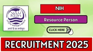 NIH Resource Person Recruitment 2025 – Walk in for 02 Posts