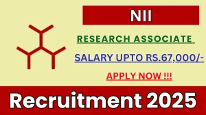 NII Research Associate I Recruitment 2025 - Apply Offline