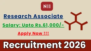 NII Research Associate Recruitment 2025 - Apply Offline for 35 Posts