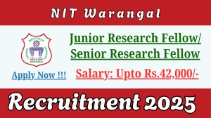 NIT Warangal Recruitment 2025 – Apply Online for 01 Junior Research Fellow/ Senior Research Fellow Posts