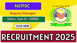 NSTFDC Deputy Manager Recruitment 2026 - Apply Offline