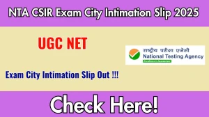NTA CSIR UGC NET Exam City Intimation Slip 2025 Out – Download Link Here