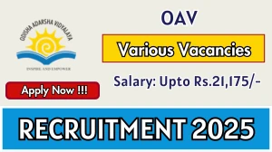 OAV Recruitment 2025 - Apply Offline for 06 Warden, Head Cook and More Posts