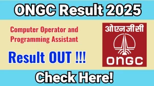 ONGC Computer Operator and Programming Assistant Result 2025 OUT (Direct Link) - Download Merit List @ongcindia.com