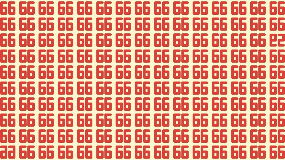 Only People with 20/20 Vision Can Spot the Inverted 66 and 59 Among 66 – Can You Find Them?