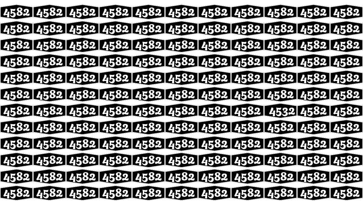 Only Sharp Eyes Can Spot 4532 Hidden Among 4582 in 7 Seconds — Can You Beat This Optical Illusion?