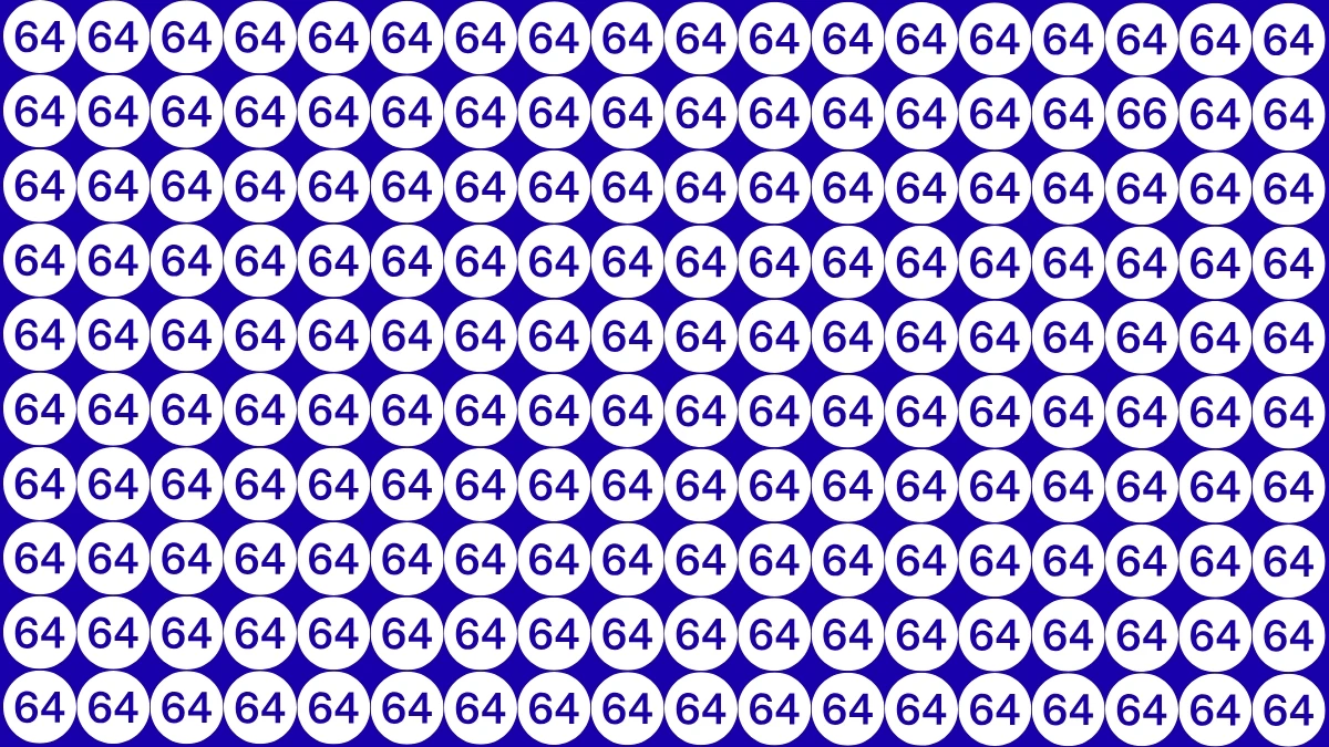 Only Sharp Eyes Can Spot the Hidden 66 Among 64 — Can You Find It in 7 Seconds?