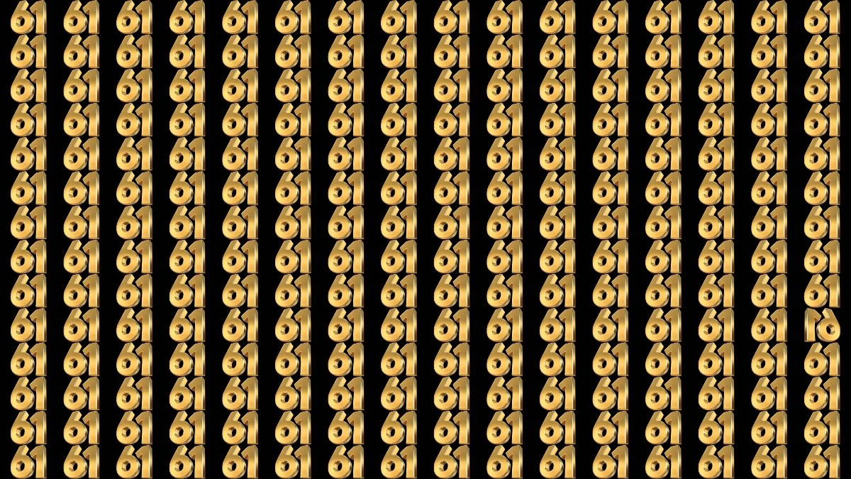 Optical Illusion: Only Sharp Eyes Can Spot the Inverted 61 Among 61 - Can You Do It?