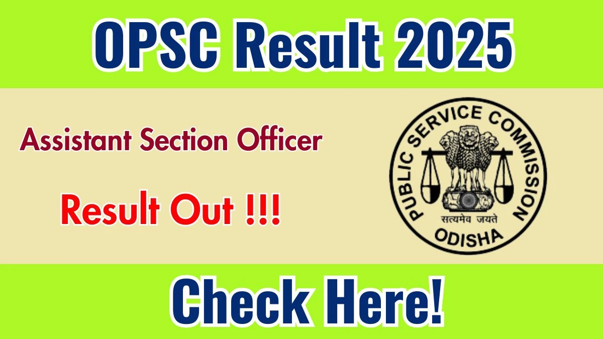 OPSC ASO Result 2025 OUT (Direct Link) - Download Merit List PDF @opsc.gov.in