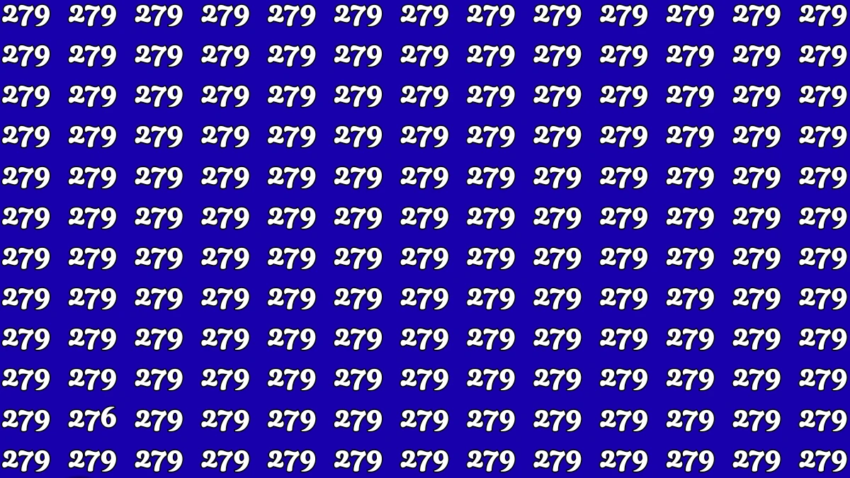 Optical Illusion 8 Seconds Challenge: Only People with Eagle Eyes Can spot the Number 276