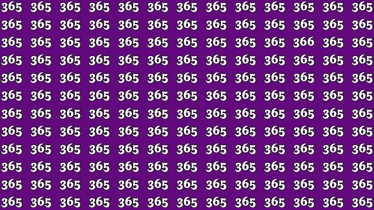 Optical Illusion 8 Seconds Challenge: Only People with Eagle Eyes Can spot the Number 366