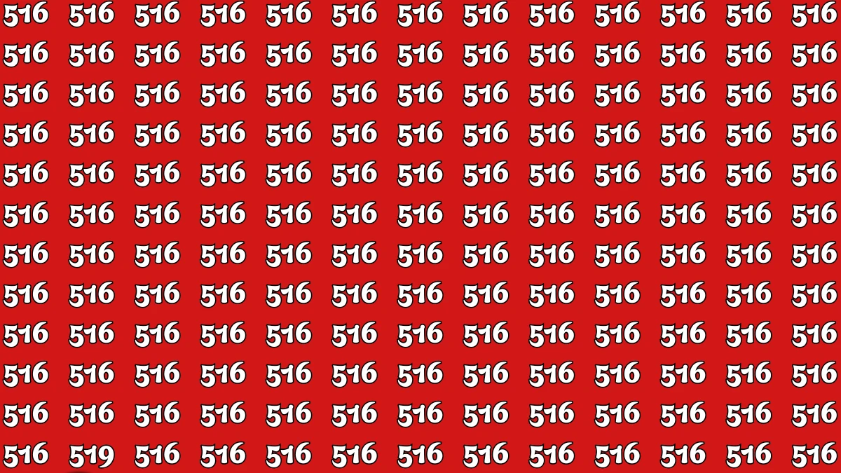 Optical Illusion 8 Seconds Challenge: Only People with Eagle Eyes Can spot the Number 519
