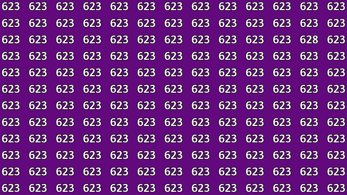 Optical Illusion 8 Seconds Challenge: Only People with Eagle Eyes Can spot the Number 628