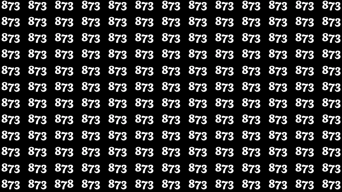 Optical Illusion 8 Seconds Challenge: Only People with Eagle Eyes Can spot the Number 878