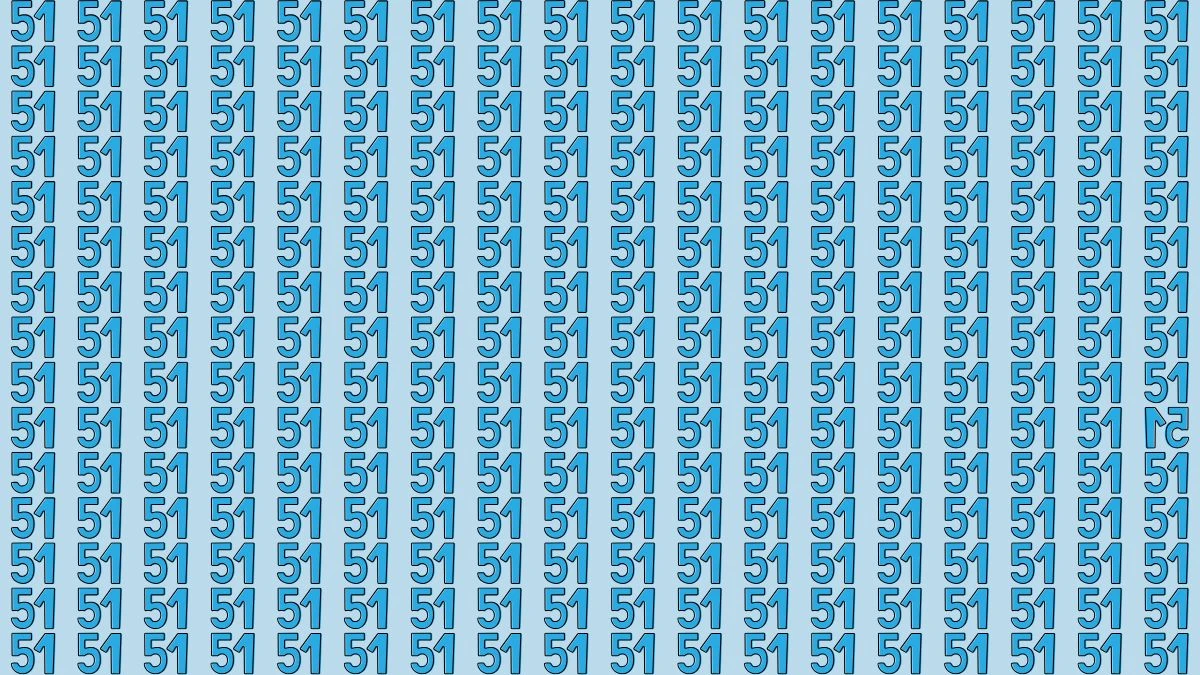 Optical Illusion: Are You A Genius? Within 5 Seconds Spot The Inverted 51 among 51