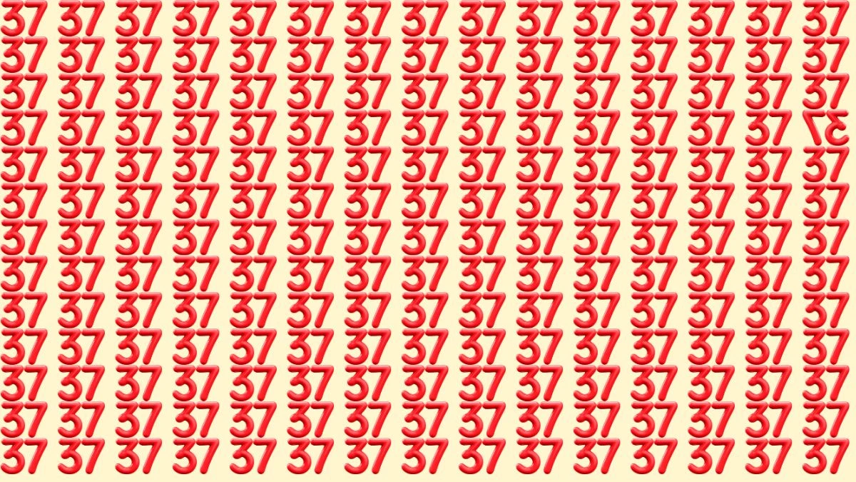 Optical Illusion: Are You A Genius? Within 7 Seconds Spot The Inverted 37 among 37