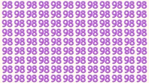 Optical Illusion: Are You A Genius? Within 9 Seconds Spot The Inverted 98 among ...