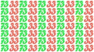 Optical Illusion: Can You Spot the Number 78 Among 33 and 73 in 7 Seconds?
