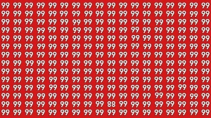 Optical Illusion Challenge: Are You a Genius? Spot the Inverted 88 Among 99 in J...