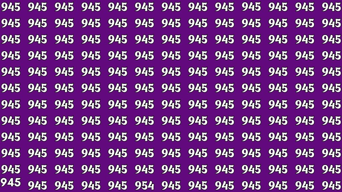 Optical Illusion Challenge: Only a person with high IQ Level can Spot the Hidden Number 954