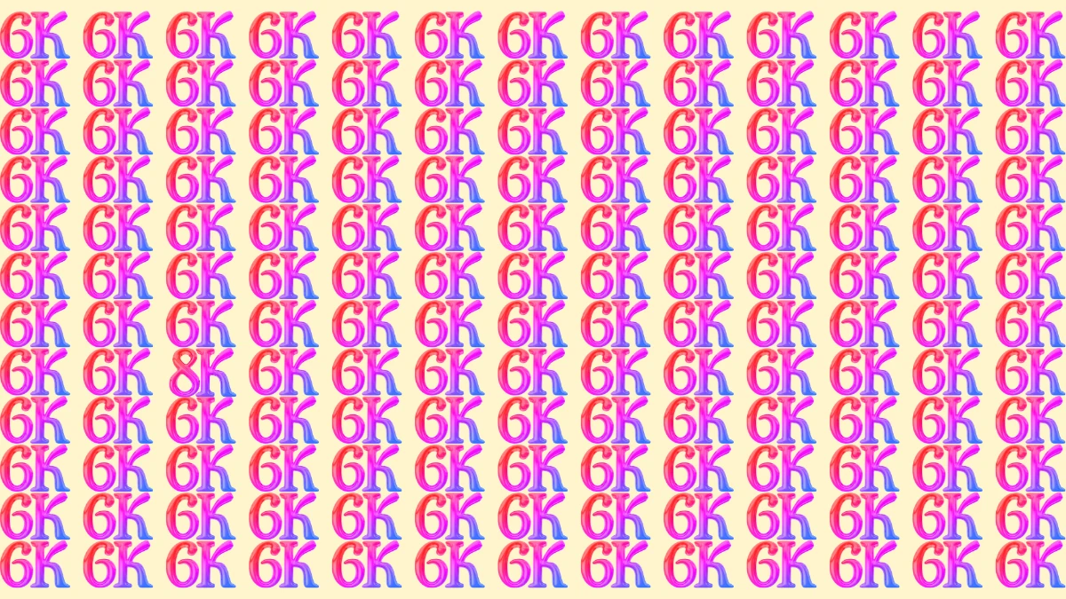 Optical Illusion Eye Test Challenge: Can You Spot the 8K Among 6K in 8 Seconds?