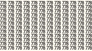 Optical Illusion Eye Test Challenge: If you have Eagle Eyes Spot The Number 773 among 778