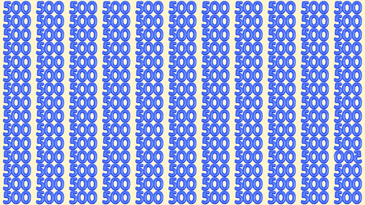 Optical Illusion Eye Test Challenge: Within 7 Seconds Spot The Inverted 500 among 500?