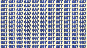 Optical Illusion Eye Test Challenge: Within 7 Seconds Spot The Inverted 687 among 687?