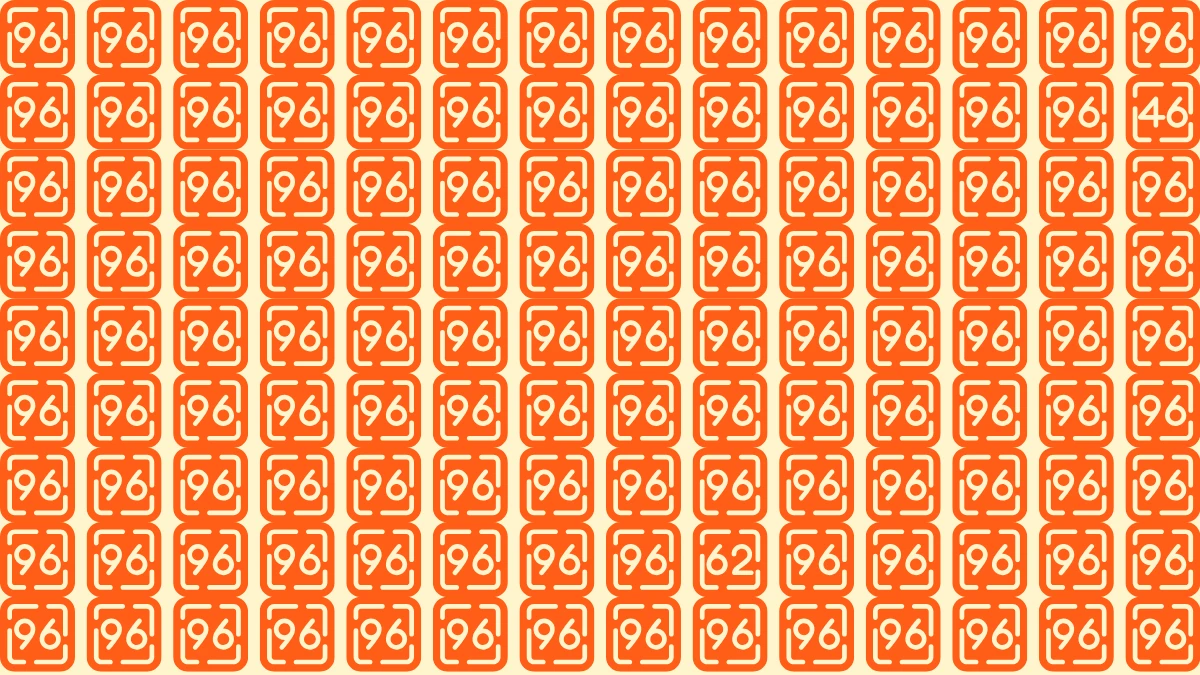 Optical Illusion Eye Test Challenge: Within 7 Seconds Spot The Number 46 and 62 among 96