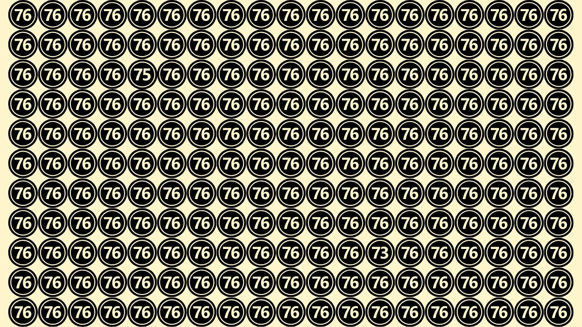 Optical Illusion Eye Test Challenge: Within 7 Seconds Spot The Number 72 and 75 among 76