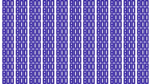 Optical Illusion Eye Test Challenge: Within 8 Seconds Spot The Inverted 800 among 800?
