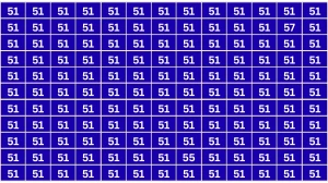 Optical Illusion Eye Test Challenge: Within 8 Seconds Spot The Number 57 and 55 ...