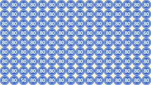 Optical Illusion Eye Test Challenge: Within 8 Seconds Spot The Number 60 and 50 among 80