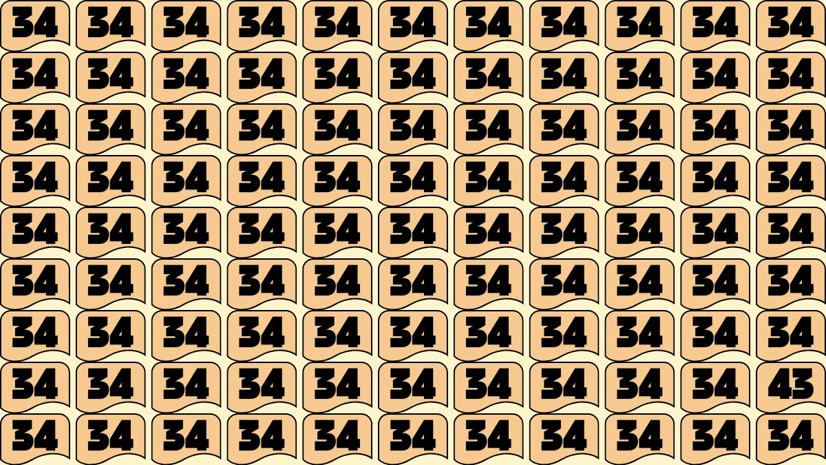 Optical Illusion Find it Out: Within 5 Seconds Spot The Number 43 among 34