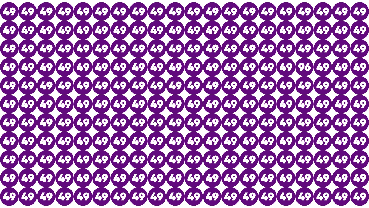 Optical Illusion Find it Out: Within 5 Seconds Spot The Number 96 among 49