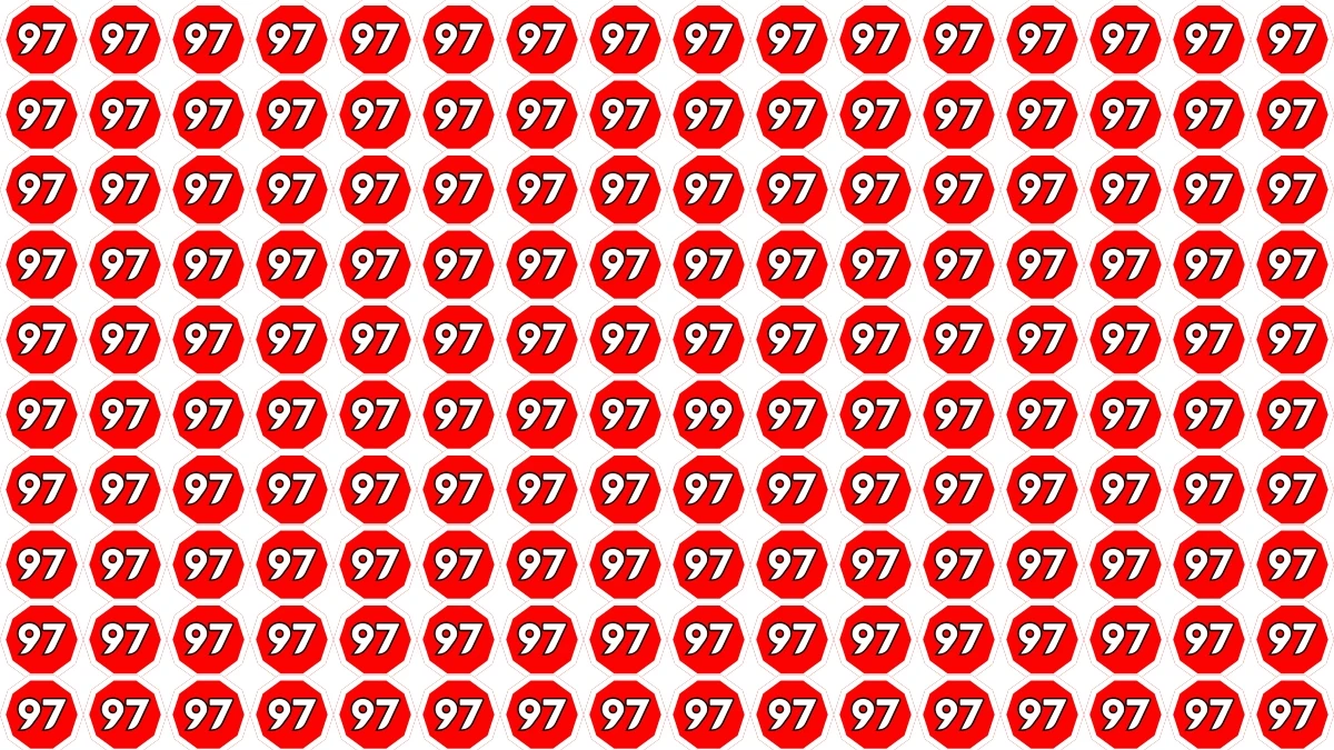 Optical Illusion Find it Out: Within 5 Seconds Spot The Number 99 among 97