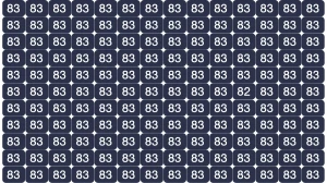 Optical Illusion Find it Out: Within 7 Seconds Find The Number 82 among 83
