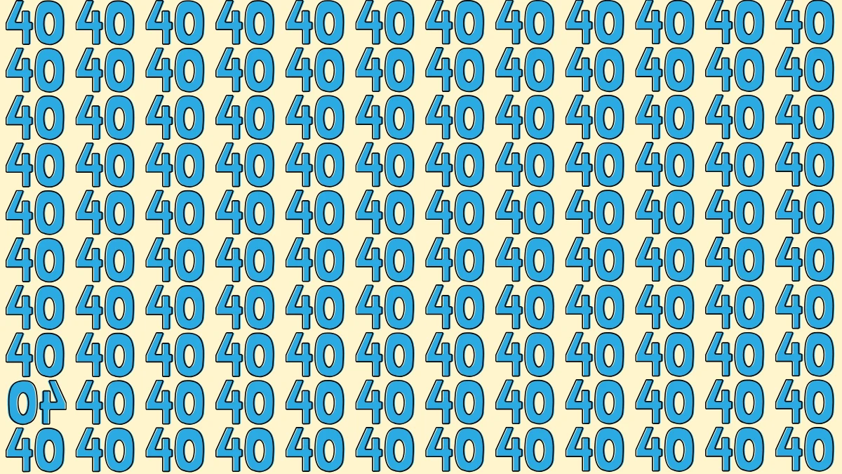 Optical Illusion IQ Test: Are You A Genius? Within 5 Seconds Spot The Inverted 40 among 40