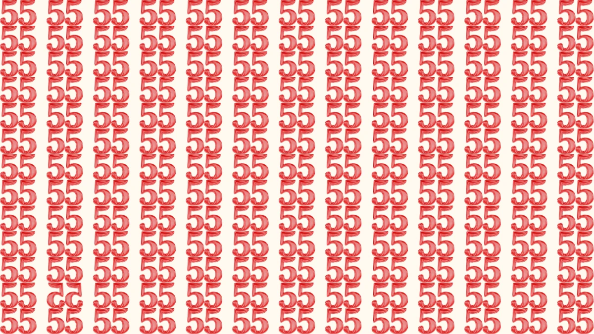 Optical Illusion IQ Test: Are You A Genius? Within 5 Seconds Spot The Inverted 55 among 55