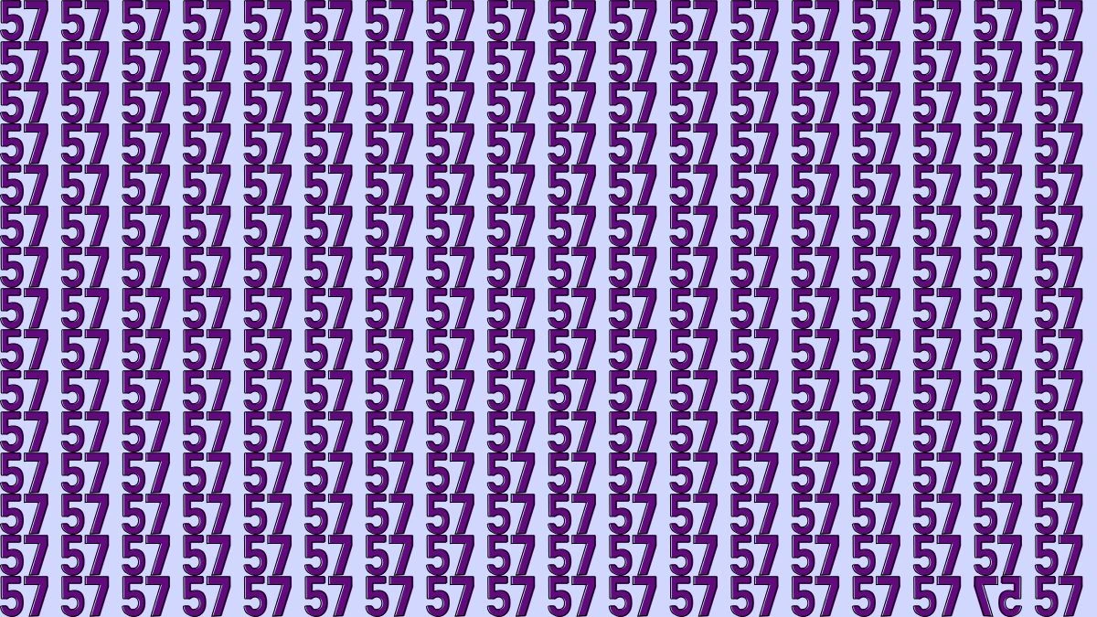 Optical Illusion IQ Test: Are You A Genius? Within 7 Seconds Spot The Inverted 57 among 57