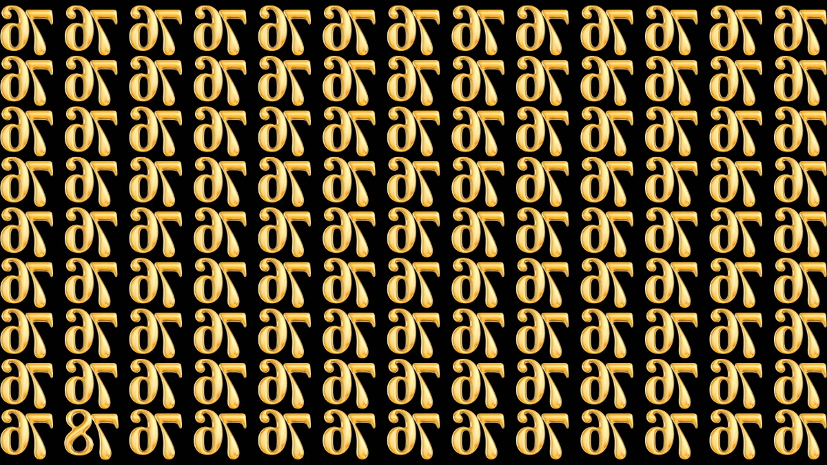 Optical Illusion IQ Test: Are You A Genius? Within 7 Seconds Spot The Inverted 78 among Inverted 76