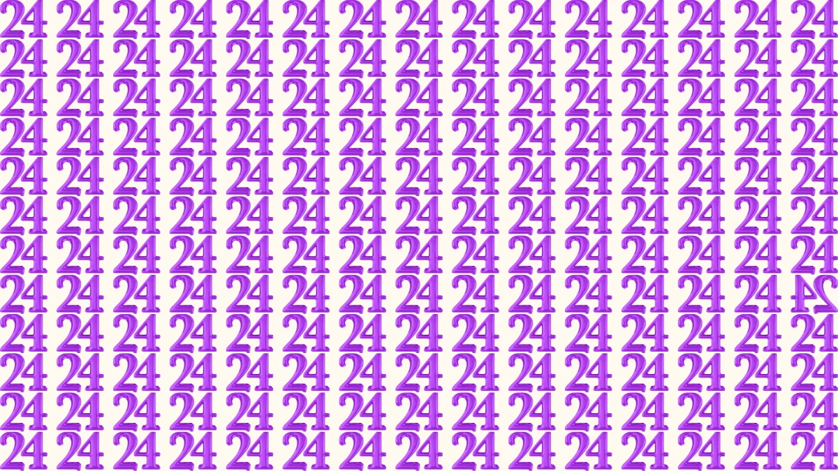 Optical Illusion IQ Test: Are You A Genius? Within 8 Seconds Spot The Inverted 24 among 24