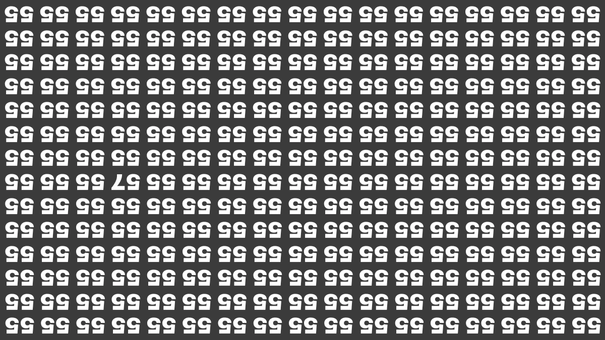 Optical Illusion IQ Test: Are You A Genius? Within 8 Seconds Spot The Inverted 57 among Inverted 55