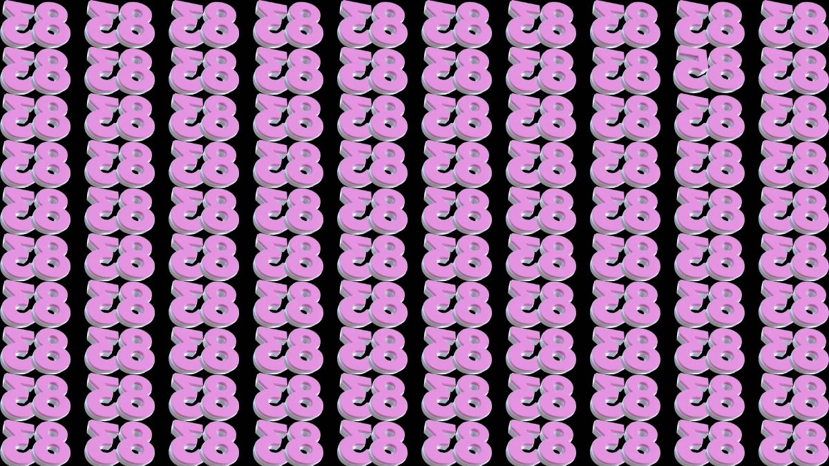 Optical Illusion IQ Test: Are You A Genius? Within 8 Seconds Spot The Inverted 85 among Inverted 83