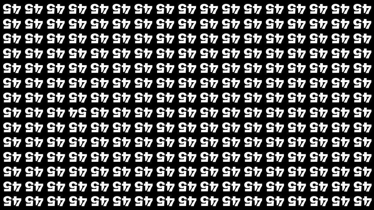 Optical Illusion IQ Test: Are You A Genius? Within 9 Seconds Spot The Inverted 54 among Inverted 45
