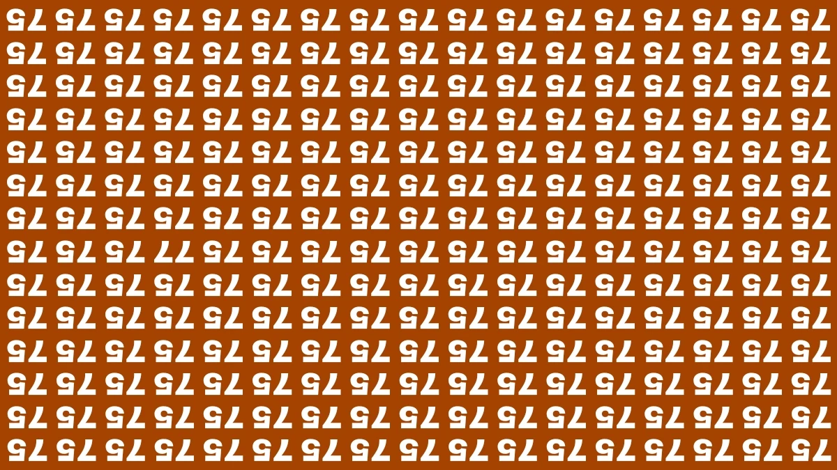 Optical Illusion IQ Test: Are You A Genius? Within 9 Seconds Spot The Inverted 77 among 75