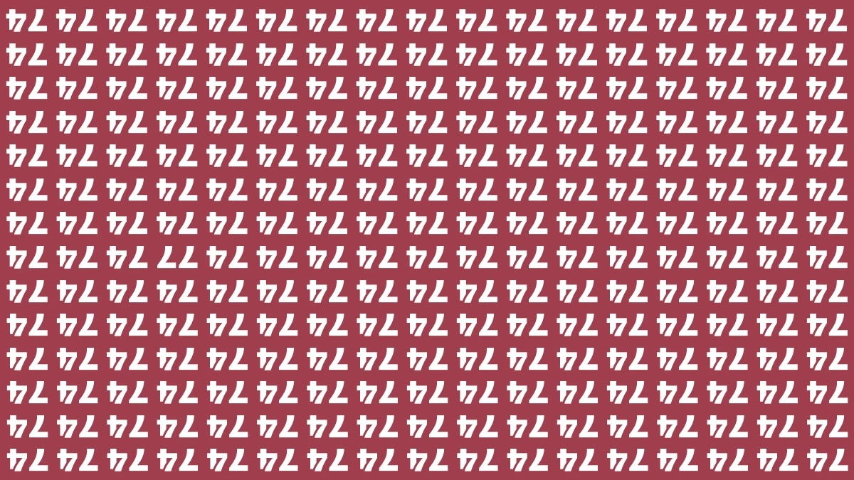 Optical Illusion IQ Test: Are You A Genius? Within 9 Seconds Spot The Inverted 77 among Inverted 74